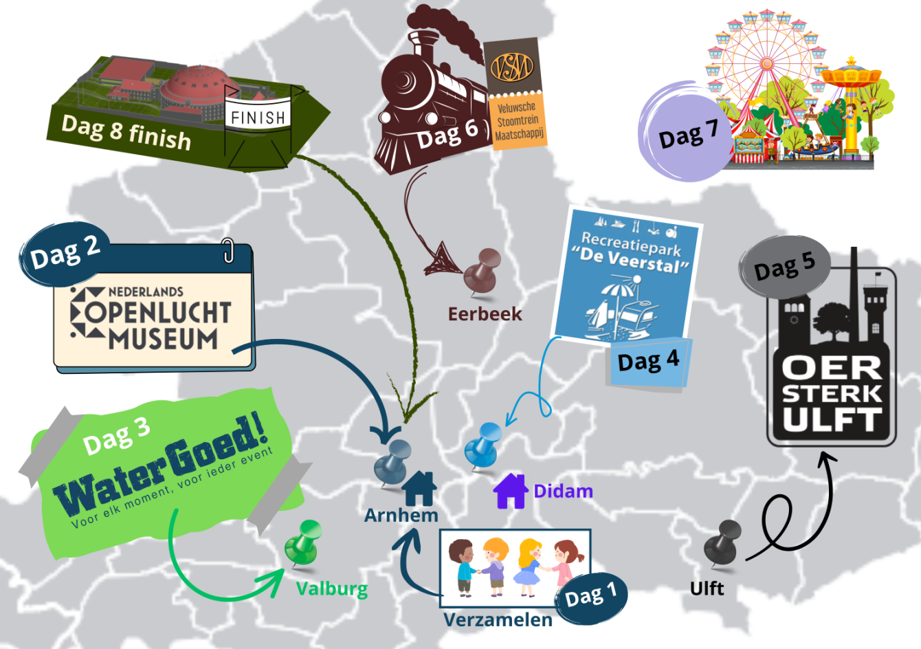 Routekaartje verkleind